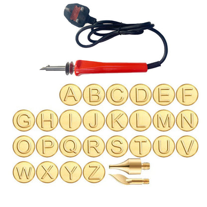 🔥Befristete Aktion✉️26 Alphabetische Kupferform - DIY Holzverbrennung/Schnitzset