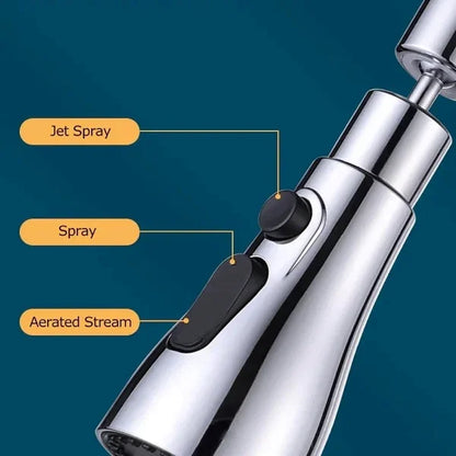 ⏳Nur für kurze Zeit: 1+1 GRATIS⏳ 360°-Sprühkopf für Küchenarmaturen – 3 Funktionen mit Wasserstrahl, Sprühmodus und Pause