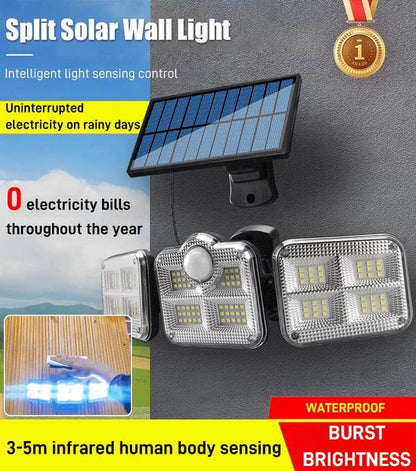 📢📢Letzter Tag – 50 % Rabatt!! ⏰Solar Außenleuchte mit 138 LEDs 🌞 3 Modi & 3-stufig dimmbar, IP65 wasserdicht – Für Garten & Hof