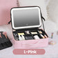 50% RABATT! ✨ Tragbare Kosmetiktasche mit LED-Spiegel – Beleuchtet, kompakt & vielseitig – Perfekt für makelloses Make-up unterwegs 💄