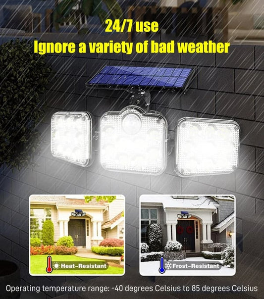 📢📢Letzter Tag – 50 % Rabatt!! ⏰Solar Außenleuchte mit 138 LEDs 🌞 3 Modi & 3-stufig dimmbar, IP65 wasserdicht – Für Garten & Hof