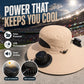 🧢 Solarenergie-Hut mit Ventilator – abnehmbarer, wiederaufladbarer Lüfter, großer Schirm, ideal für Wandern, Angeln & Outdoor ☀️