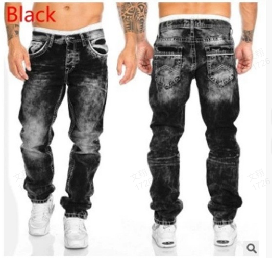 👖 Neue Herren Jeans im Streetwear Style – Gerade geschnitten mit Ziernähten 🔥