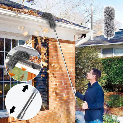 🧹Teleskop-Staubwedel mit flexiblem Mikrofaser-Kopf für Decken und schwer erreichbare Stellen