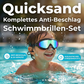 Schwimmbrille für Kinder, 2er-Set – beschlagfreie Schwimmbrille mit Ohrstöpseln, Weitwinkel-Design, bequeme Schwimmbrille aus Silikon für Jungen und Mädchen