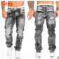 👖 Neue Herren Jeans im Streetwear Style – Gerade geschnitten mit Ziernähten 🔥