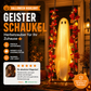 👻Hängender Halloween-Geist auf einer Schaukel mit LED-Beleuchtung