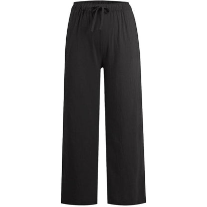 🔥👗LETZTER TAG – 50 % RABATT Bequeme Leinen-Baumwollhose für Damen, luftig und elegant ☀️🌿 Perfekt für den Sommer, Homeoffice und Reisen – atmungsaktiv, weit geschnitten