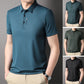 【🔥Für kurze Zeit: 50 % Rabatt】👕Herren Slim-Fit T-Shirt mit kurzen Ärmeln, Knopfleiste und Hemdkragen