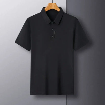 【🔥Für kurze Zeit: 50 % Rabatt】👕Herren Slim-Fit T-Shirt mit kurzen Ärmeln, Knopfleiste und Hemdkragen