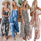 Damenmode Spaghettiträger-Jumpsuit mit Print