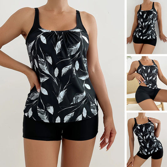Zweiteiliges Damen-Tankini-Set mit Print