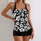 Zweiteiliges Damen-Tankini-Set mit Print