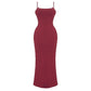 👗 Slim-Fit Spaghetti Strap Dress – solid, simpel, schön.