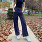 🎁 Zeitlich begrenztes Sonderangebot: 50 % Rabatt 💞Stretch-Yoga-Loungehose mit weitem Bein und Taschen für Damen