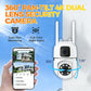 360° Schwenk-Neige 4K Dual-Linsen Sicherheitskamera – Outdoor WLAN Überwachungskamera