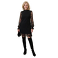 Damen-Minikleid mit Stehkragen und Spitzenbesatz