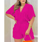🌞Frühlingserwachen: 50% Rabatt!📿"Easy Breeze" Sommer-Romper: Figurschmeichelnde Smock-Taille & V-Neck