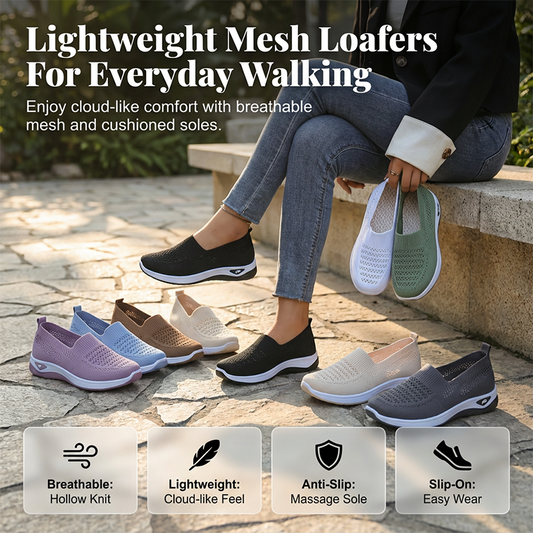 👟 🌬️ Atmungsaktive Mesh-Slipper für Damen – Leicht, flexibel & perfekt für Zuhause und Freizeit ✨