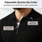 🌬️ Das „atmungsaktive“ Strickoberteil – Herren Reißverschluss-Poloshirt mit Rippenstrick | Perfekt für Büro & Freizeit 🏢➡️🌿