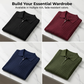 🌬️ Das „atmungsaktive“ Strickoberteil – Herren Reißverschluss-Poloshirt mit Rippenstrick | Perfekt für Büro & Freizeit 🏢➡️🌿