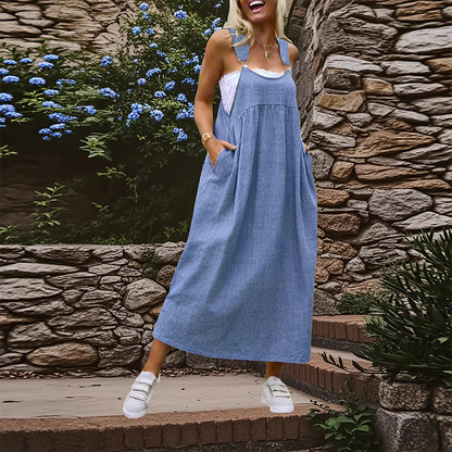 👗 JETZT 50 % RABATT! 🌸Ein locker sitzendes, federleichtes Kleid ☁️ Leicht, atmungsaktiv und nicht stickig 🌬️ Mit versteckter, großer Tasche 📱