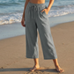 👖🔥Caprihose für Damen mit Kordelzug und lässigem Schnitt