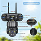 6K 9MP WLAN Überwachungskamera für den Außenbereich | 10-facher Zoom, 3 Objektive, 360° PTZ | IP66 Wasserdicht, Farb-Nachtsicht, 2-Wege-Audio, Bewegungsverfolgung
