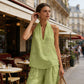 👚 50% RABATT! 🔥 Zweiteiliges Damen-Set mit Neckholder-Ausschnitt – Fließender Stoff, Leichte Passform & Perfekt Für Einen Eleganter Sommerlook 💃