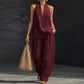 👚 50% RABATT! 🔥 Zweiteiliges Damen-Set mit Neckholder-Ausschnitt – Fließender Stoff, Leichte Passform & Perfekt Für Einen Eleganter Sommerlook 💃