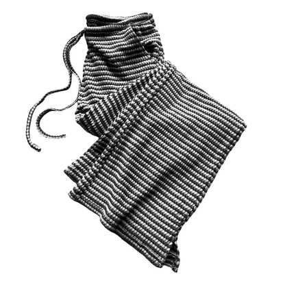 👖 50% RABATT! 🌸 Gestreifte Damenhose mit Kordelzug & Weitem Bein – Bequeme Passform, Leichter Stoff & Perfekt Für Einen Lässigen Look ☀️