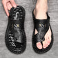 👞 47% RABATT! 🌿 Atmungsaktive Outdoor-Sandalen aus Weichem Leder in Übergrößen für Herren – Bequeme Passform, Rutschfeste Sohle & Ideal Für Lange Spaziergänge 🚶‍♂️