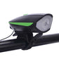 2-in-1 wiederaufladbares Fahrradlicht mit Hupe