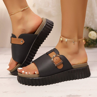 Bequeme Plateau-Pantoletten für Damen