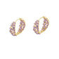 Sparkling Purple Zircon Hoop Earrings
