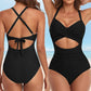 ⏰🔥 DEIN NEUER SOMMER-LIEBLING. Women's Solid Ribbed Cutout-Front Shaping Swimsuit – der perfekte Mix aus Style & Funktion. Die Ripp-Struktur schmeichelt jeder Figur, der Cutout setzt Akzente. Für Strand, Pool & heiße Tage. 👙🌊