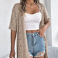 🧥 50% RABATT! 🌸 Damen Cardigan-Weste mit Kurzarm & Lochmuster – Leicht, Lässig & Perfekt Für Kühle Sommerabende Oder Frische Tage ☀️