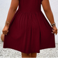 📢📢Limitiertes Angebot – 50 % Rabatt + kostenlose Halskette !! ⏰Damenkleid mit V-Ausschnitt und Rüschenbesatz