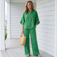 💃 50% SPAREN 📢 Damen Fashion Set 🔥 Stehkragen + Wide-Leg Hose – stilvoll, hochwertig & alltagstauglich ✨