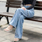 👖 ZEITLICH BEGRENZT 50% RABATT! ✨ Damen Cargo-Jeans aus Denim – Weites Bein, Hohe Taille, Viele Taschen, Stretch ✨