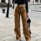 👖 ZEITLICH BEGRENZT 50% RABATT! ✨ Damen Cargo-Jeans aus Denim – Weites Bein, Hohe Taille, Viele Taschen, Stretch ✨