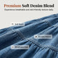 💙 50% RABATT! 👗 Damen Hochbund Stufenrock A-Linie Denim Maxirock – Figurumschmeichelnd, müheloser Chic & perfekt für jeden Tag 🌿