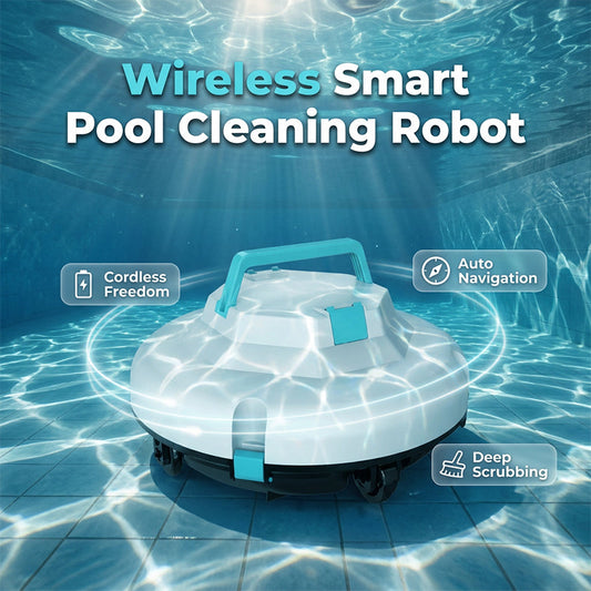 🔋 Cordless Pool Cleaner, Powerful Suction – Einfach reinigen, ohne Aufwand.