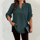 👕 LIMITED-TIME 50% RABATT! ✨ Damen Bluse – Geometrischer Print, V-Ausschnitt, Lässig ✨