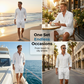 👔 NUR FÜR KURZE ZEIT 50% RABATT! ✨ Herren-Leinenhemd & Shorts Set – Lässig, Sommerlich, Luftig ✨
