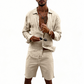 👔 NUR FÜR KURZE ZEIT 50% RABATT! ✨ Herren-Leinenhemd & Shorts Set – Lässig, Sommerlich, Luftig ✨