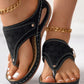 Damensandalen mit weicher Sohle und ausgehöhlter Sohle
