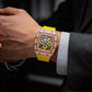 ⌚Limitierte Auflage – 55 % Rabatt！✨Luxuriöse Herrenuhr in Tonnenform mit Strassverzierung