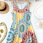 ⏰ 50 % RABATT – Nur für kurze Zeit ✨Lockeres, ärmelloses Sommerkleid im A-Linien-Schnitt mit Print