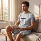 👔 LIMITIERTES ANGEBOT: 50% RABATT! ✨ Herren-Strukturhemd in Schwarz – Diamantmuster, sportliche Passform, 8 Größen 🍁